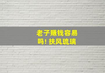 老子赚钱容易吗! 扶风琉璃